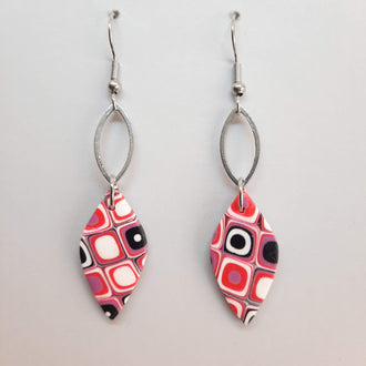 Pendientes Fantasy Rosa Verano con Ganchos Acero