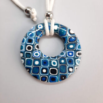 Colgante Redondo Grande Pasión Azul