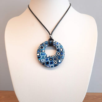 Colgante Redondo Grande Pasión Azul