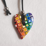 colgante corazon arcoiris