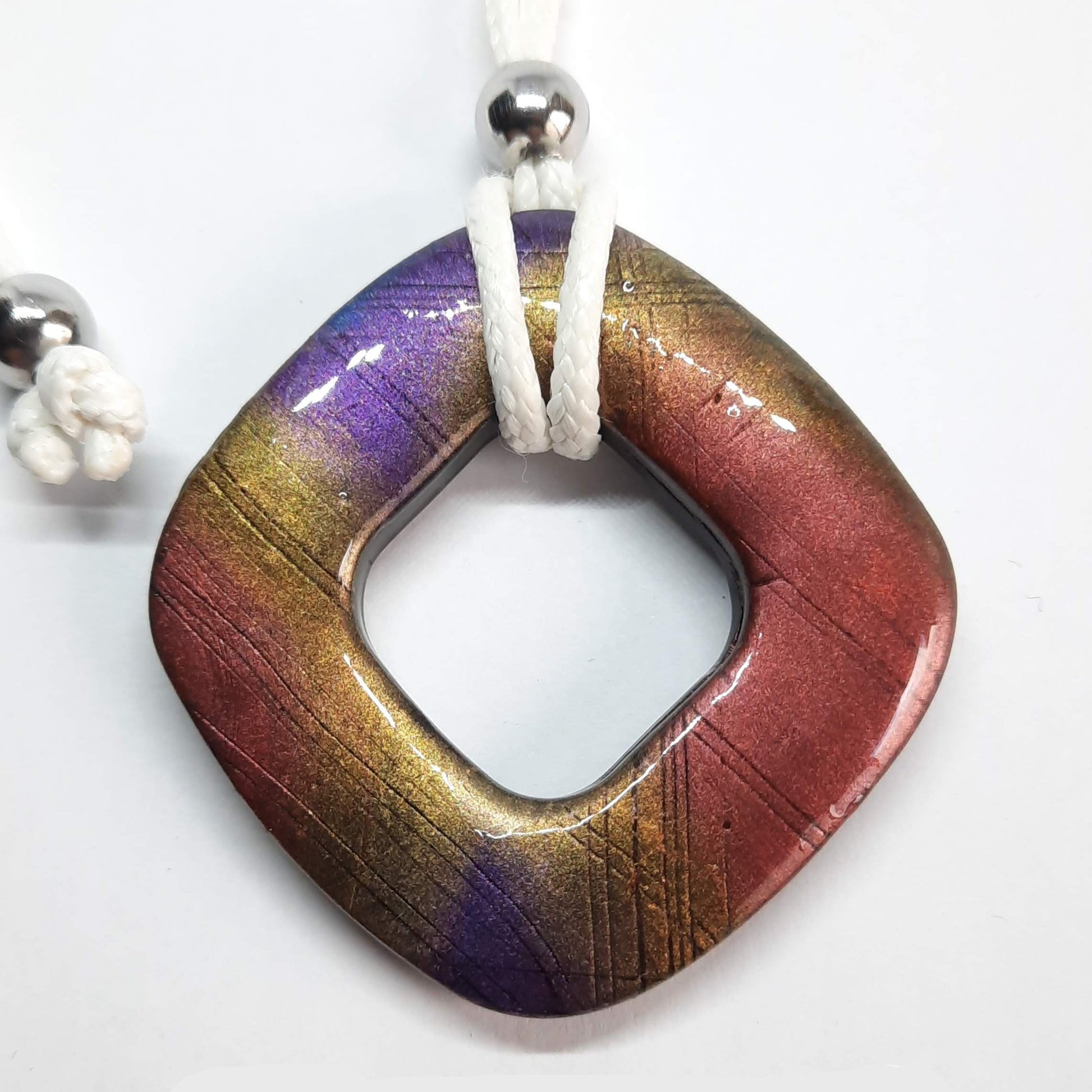 Colgante Canarias Grande Labradorita Violeta