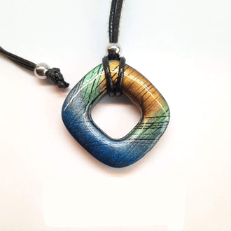 Colgante Canarias Pequeño Labradorita Azul