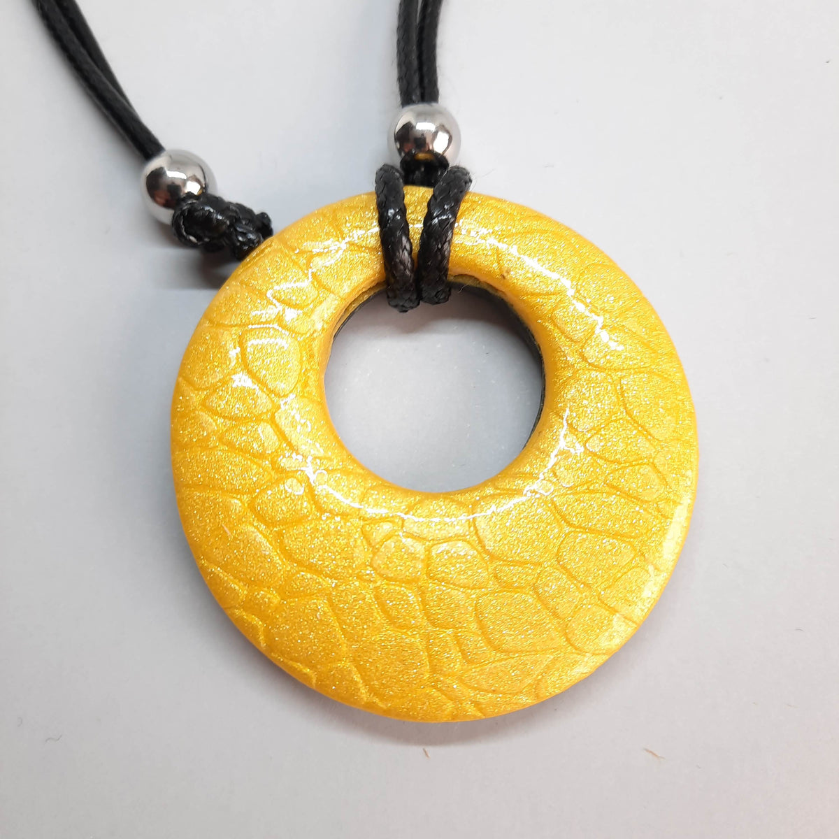 Colgante Circulo Grande Amarillo