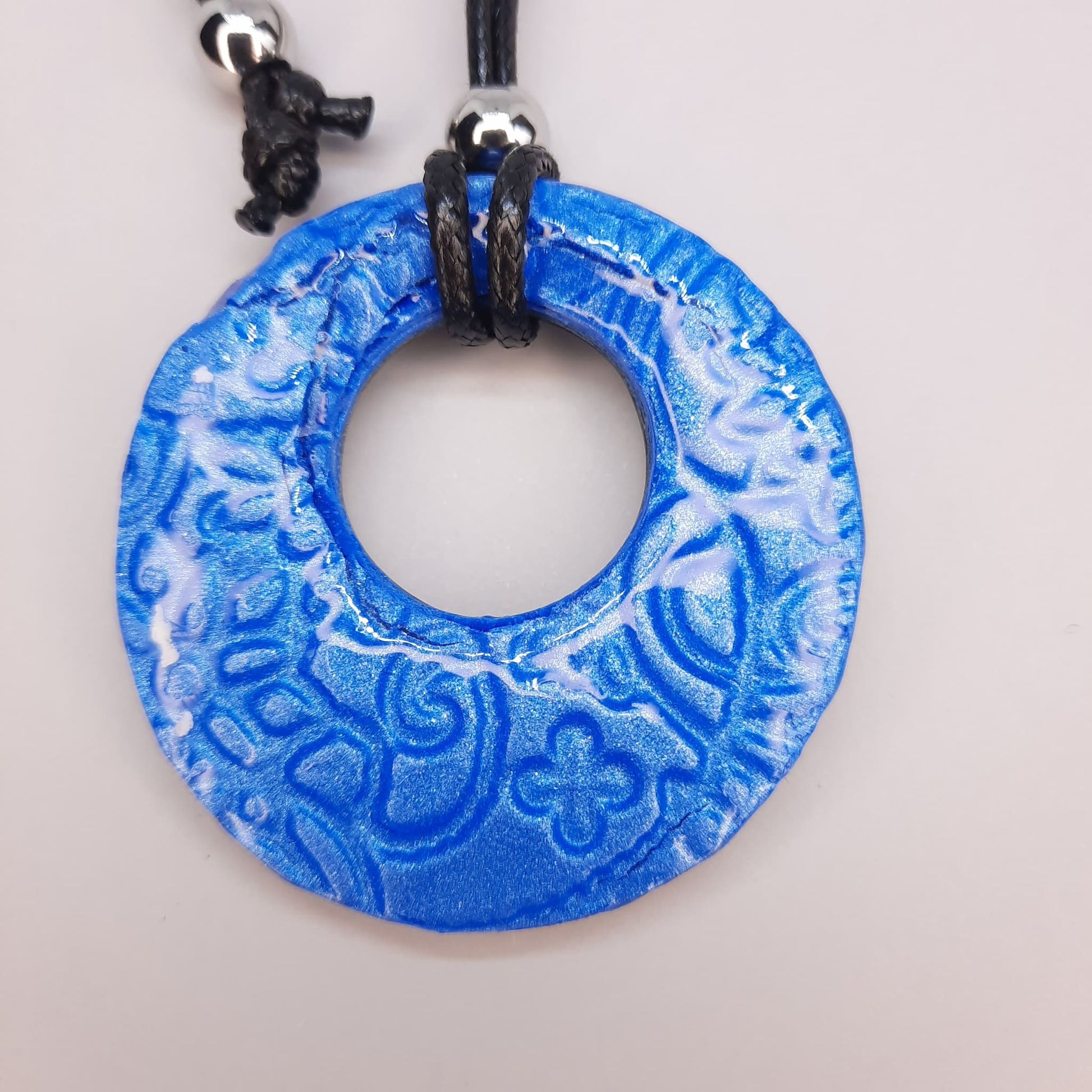 Colgante Círculo Grande Azul