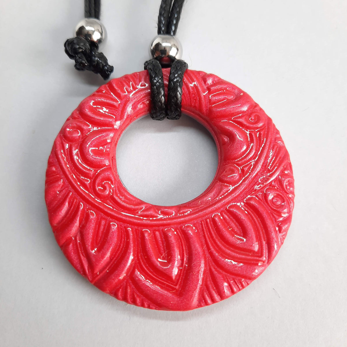 Colgante Circulo Grande Rojo
