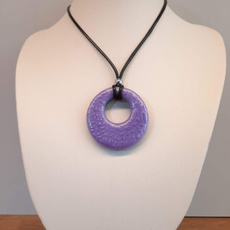Colgante Círculo Grande XL Lila