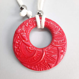 Colgante Circulo Grande XL Rojo