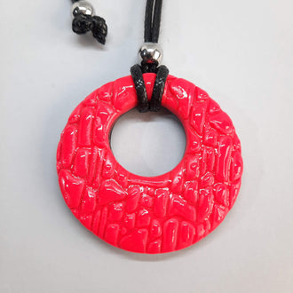 Colgante Círculo Rosa Neon