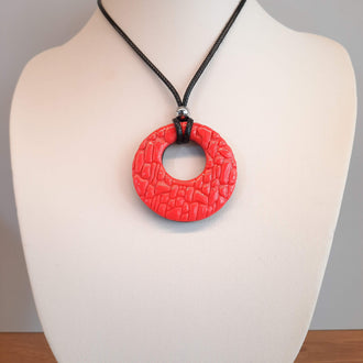 Colgante Círculo Rosa Neon