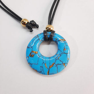 Colgante Círculo Turquesa