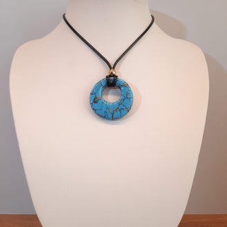 Colgante Círculo Turquesa