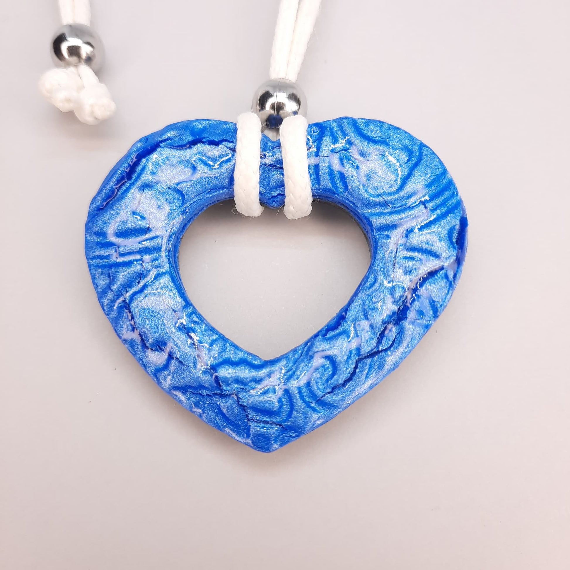 Colgante Corazón Alma Grande Azul