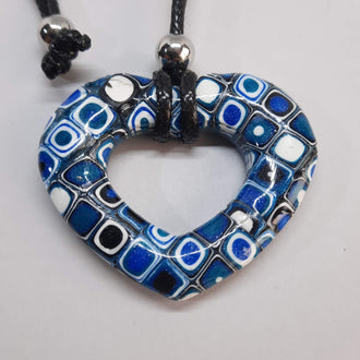 Colgante Corazón Alma Pasión Azul