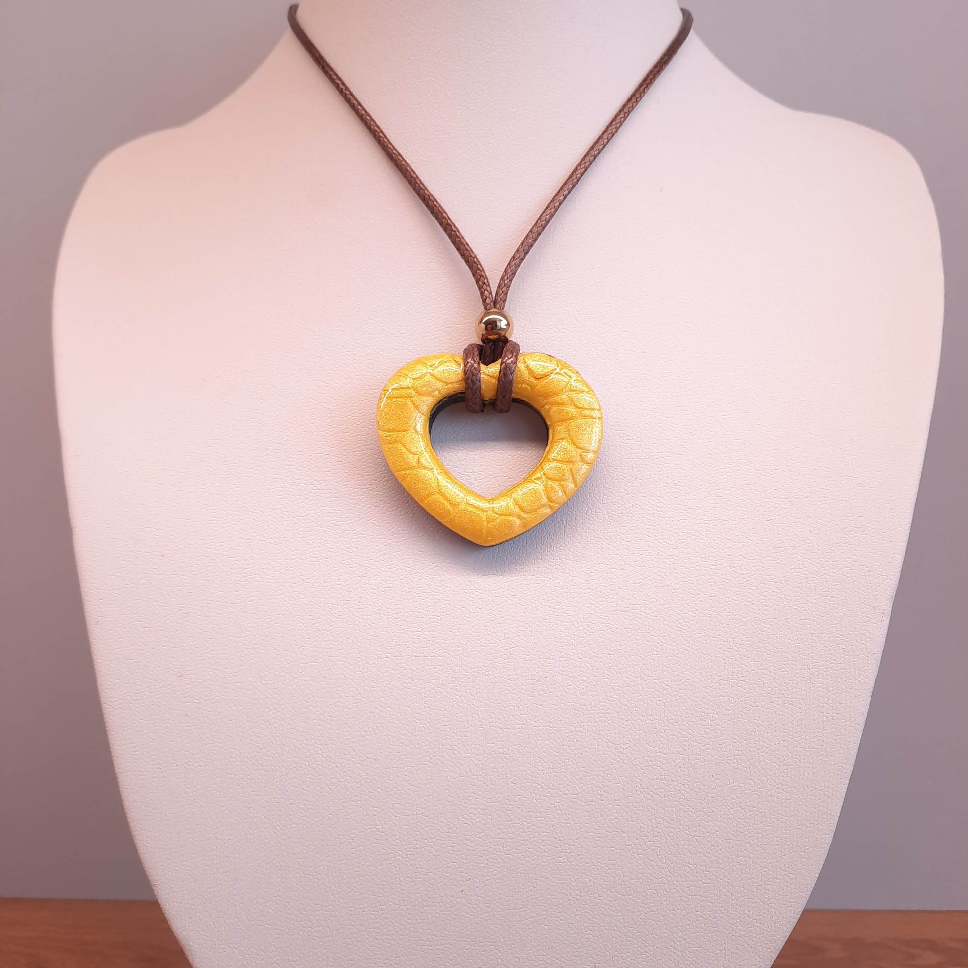 Colgante Corazón Alma Mediano Amarillo