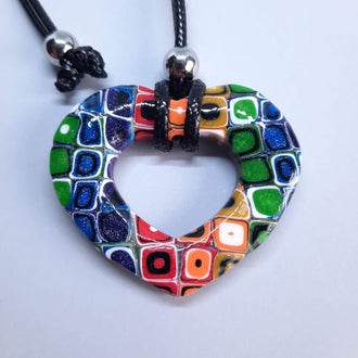 Colgante Corazón Alma Mediano Arcoíris