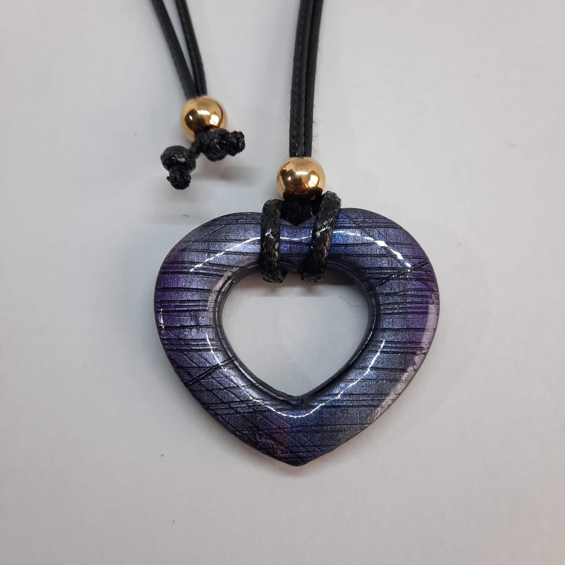 Colgante Corazón Alma Mediano Labradorita Violeta