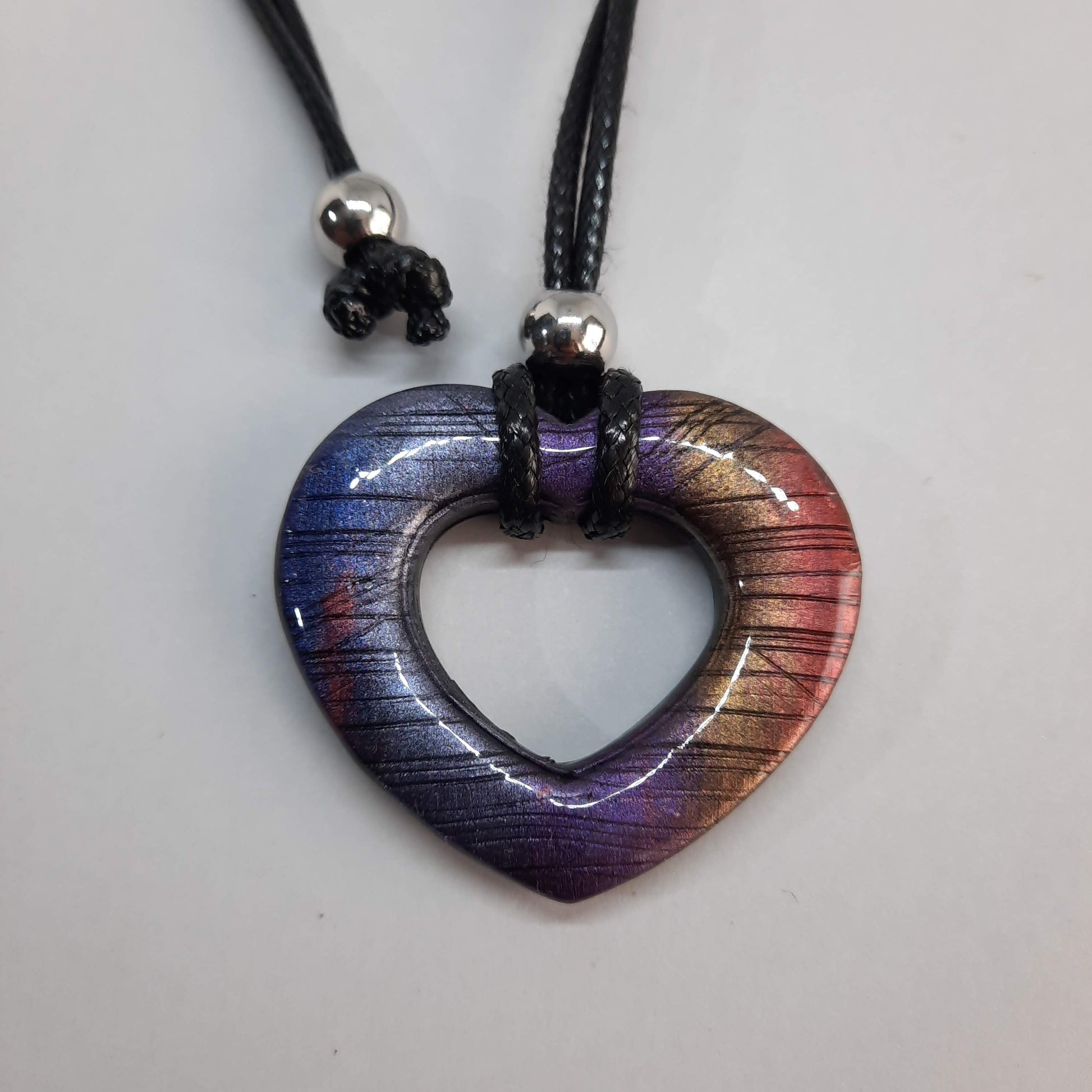 Colgante Corazón Alma Mediano Labradorita Violeta