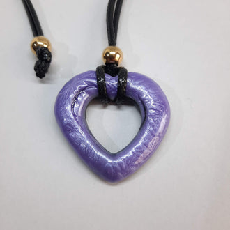 Colgante Corazón Alma Mediano Lila