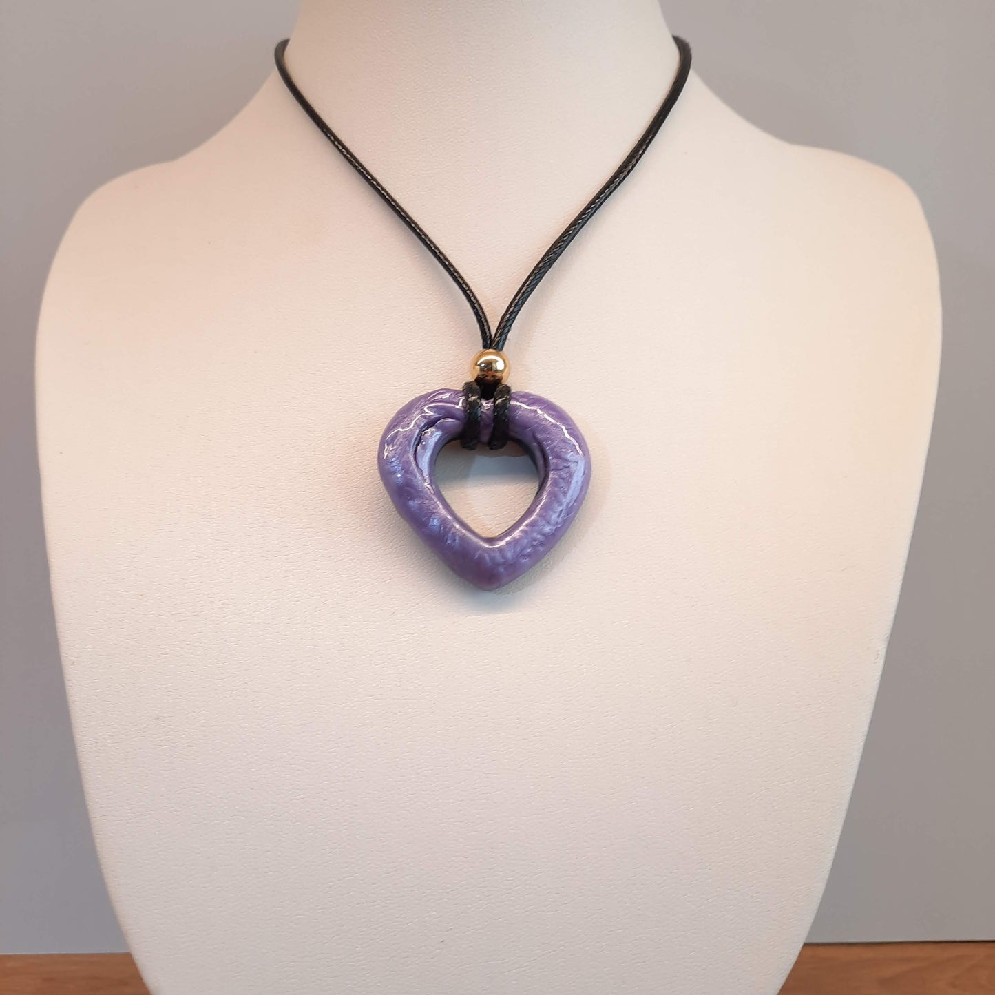 Colgante Corazón Alma Mediano Lila