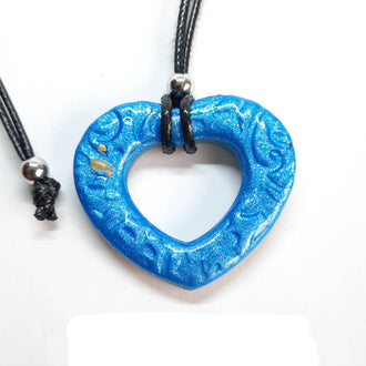 Colgante Corazón Alma Pequeño Azul