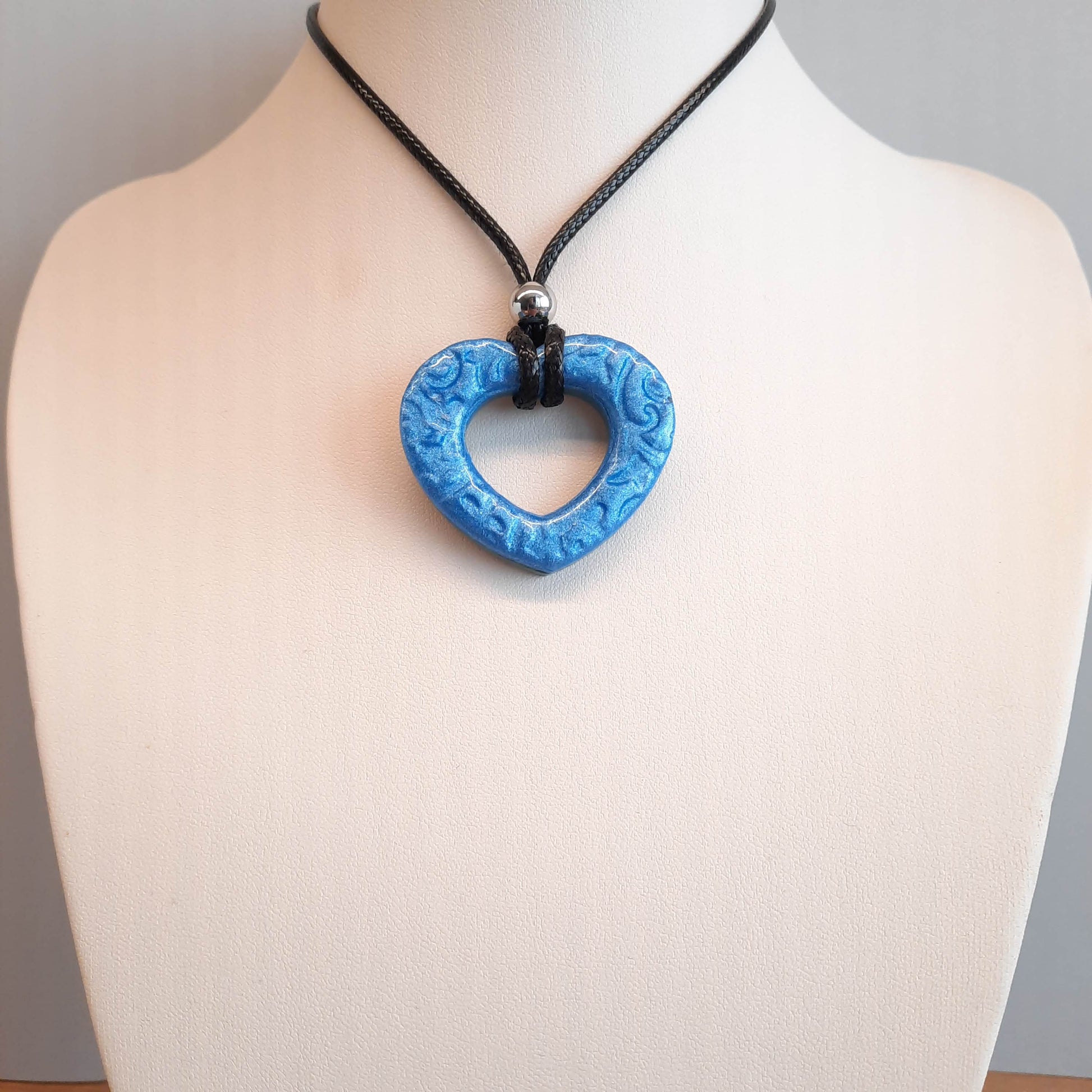 Colgante Corazón Alma Pequeño Azul