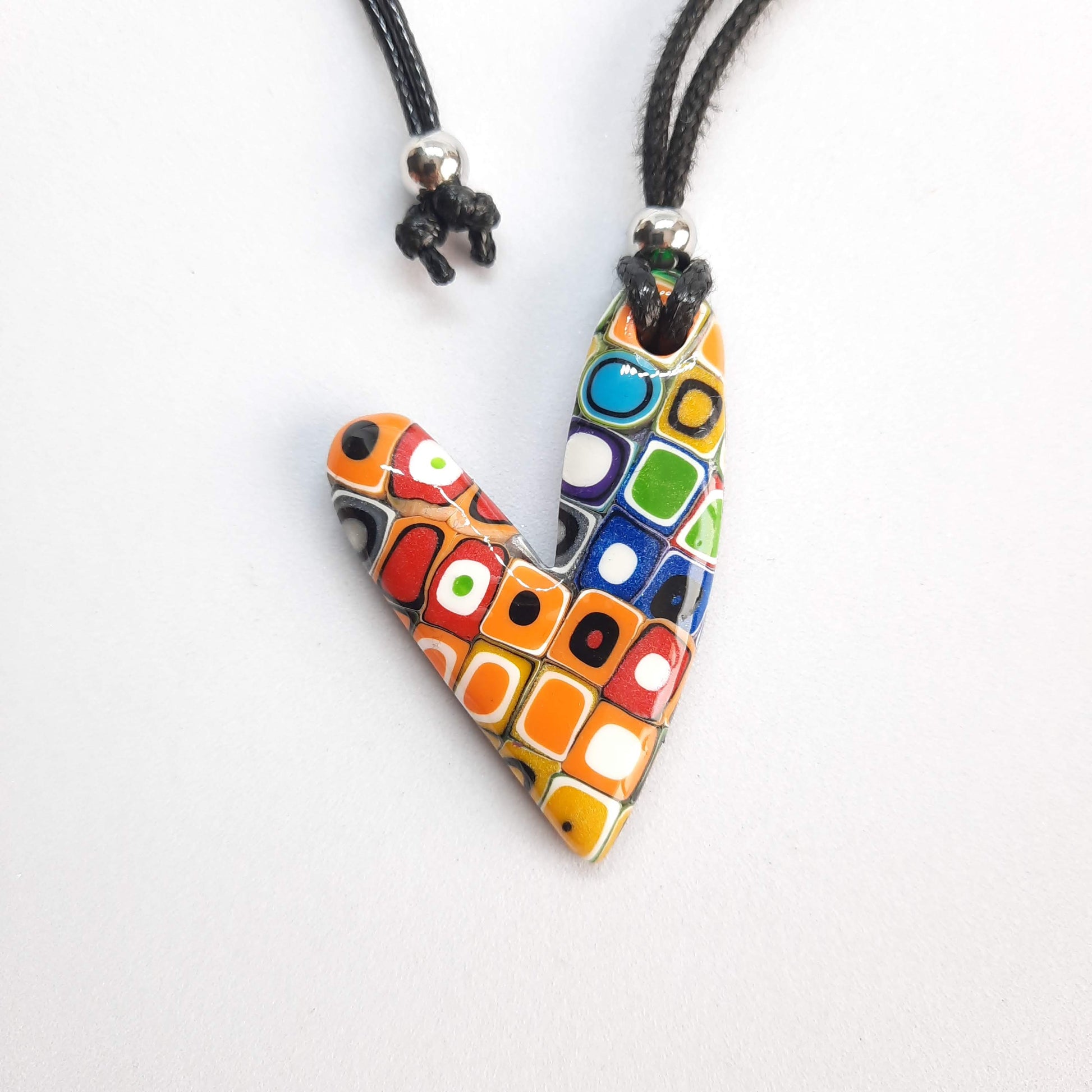 Colgante Corazón Delgado Arcoíris