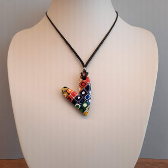 Colgante Corazón Delgado Arcoíris