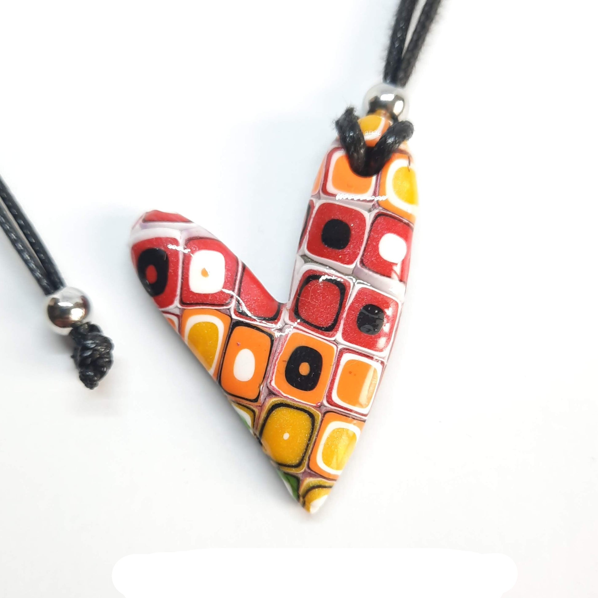 Colgante Corazón Delgado Arcoíris