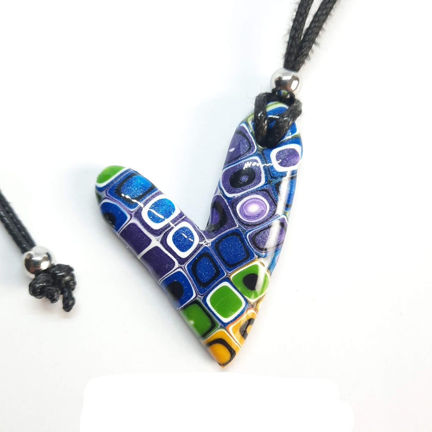 Colgante Corazón Delgado Arcoíris