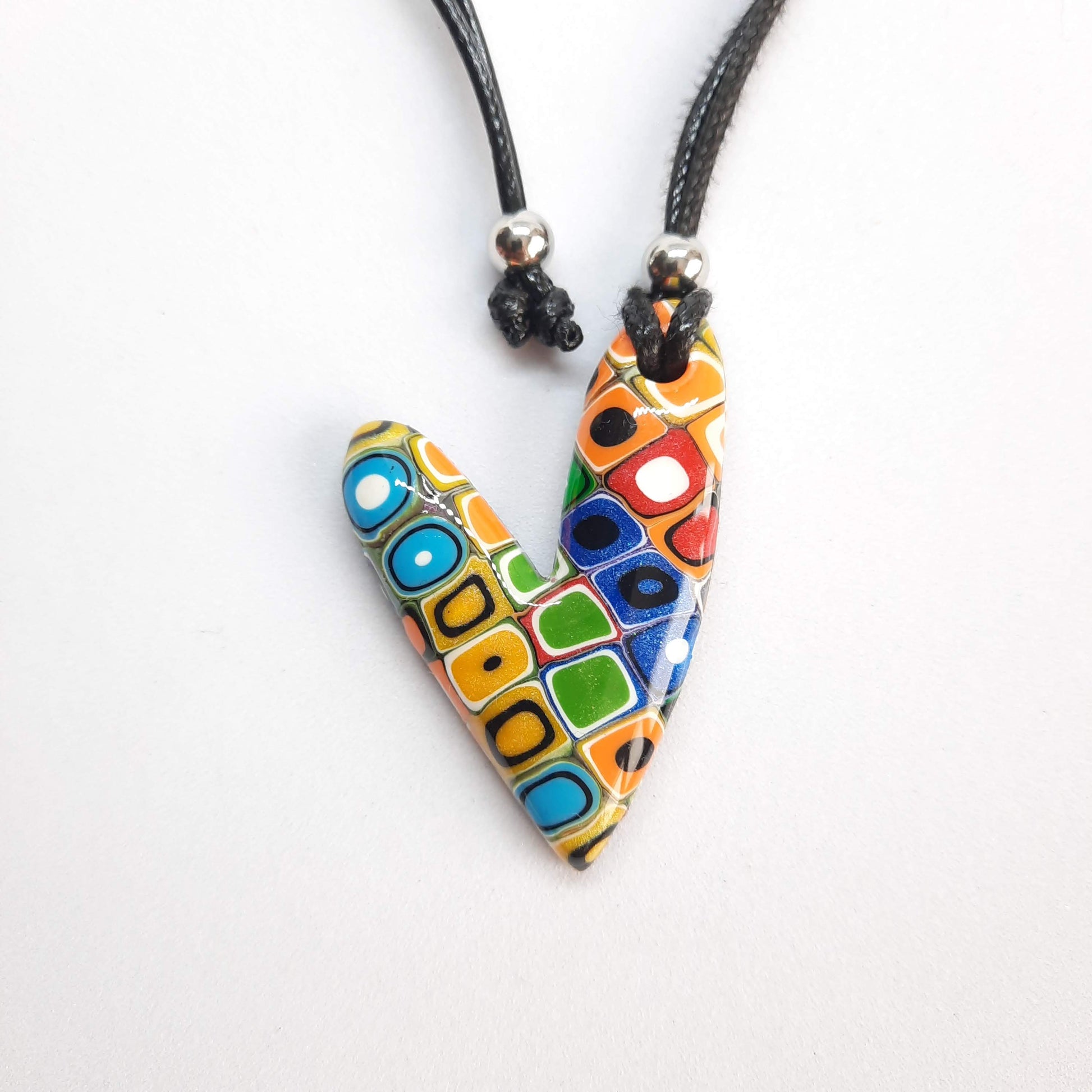 Colgante Corazón Delgado Arcoíris