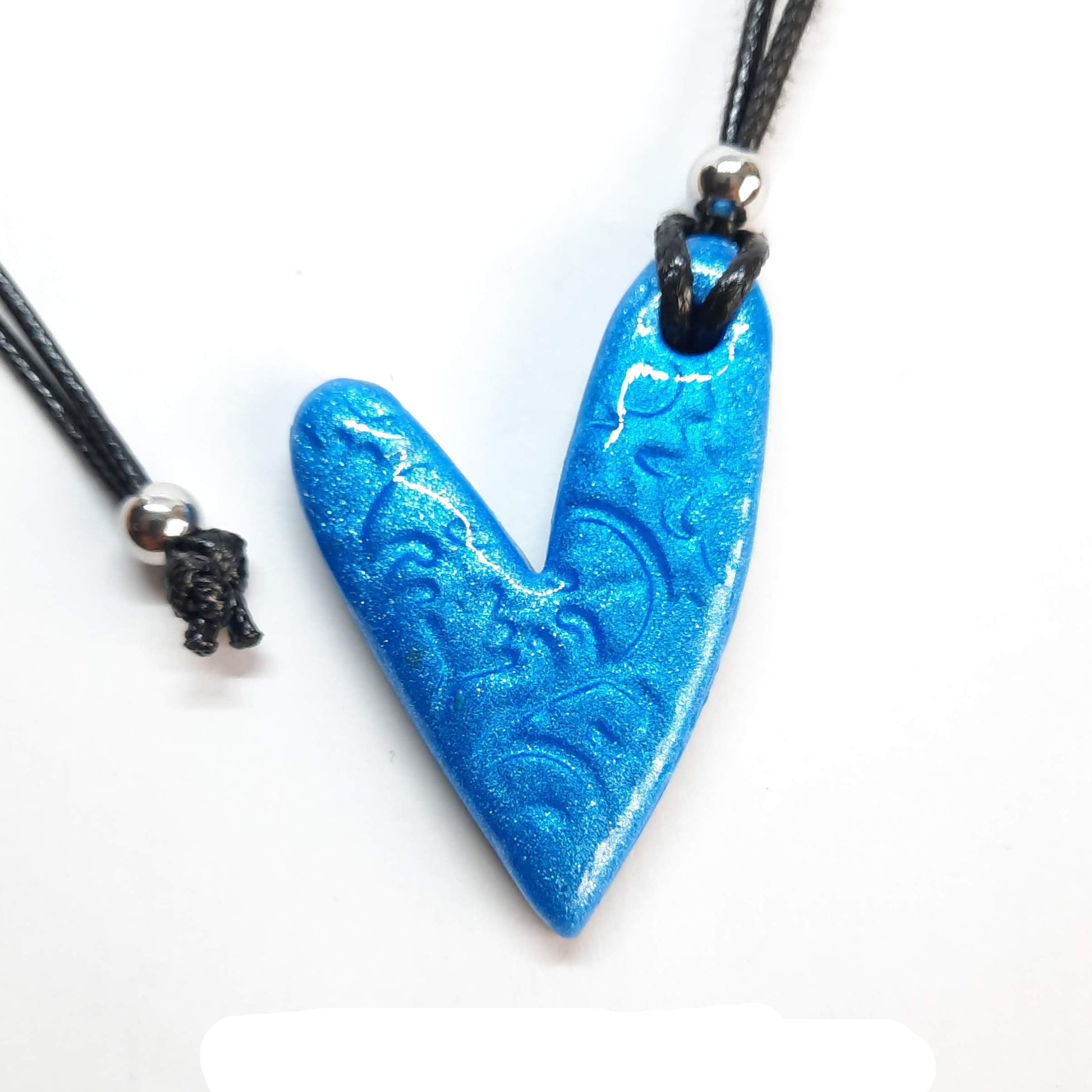 Colgante Corazón Delgado Azul