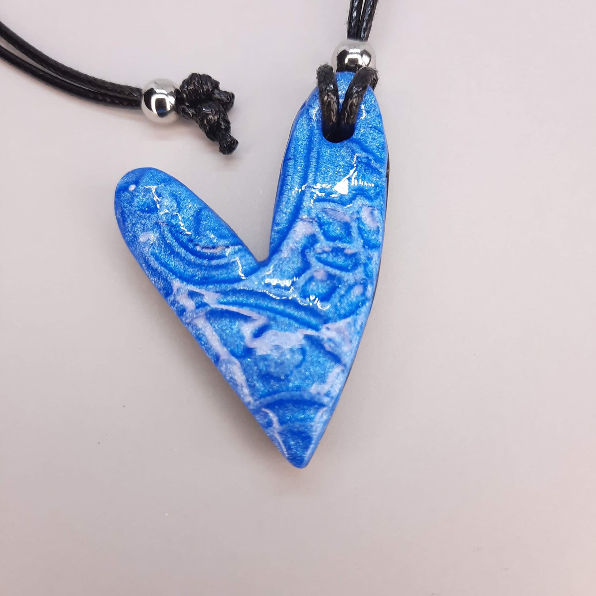 Colgante Corazón Delgado Azul