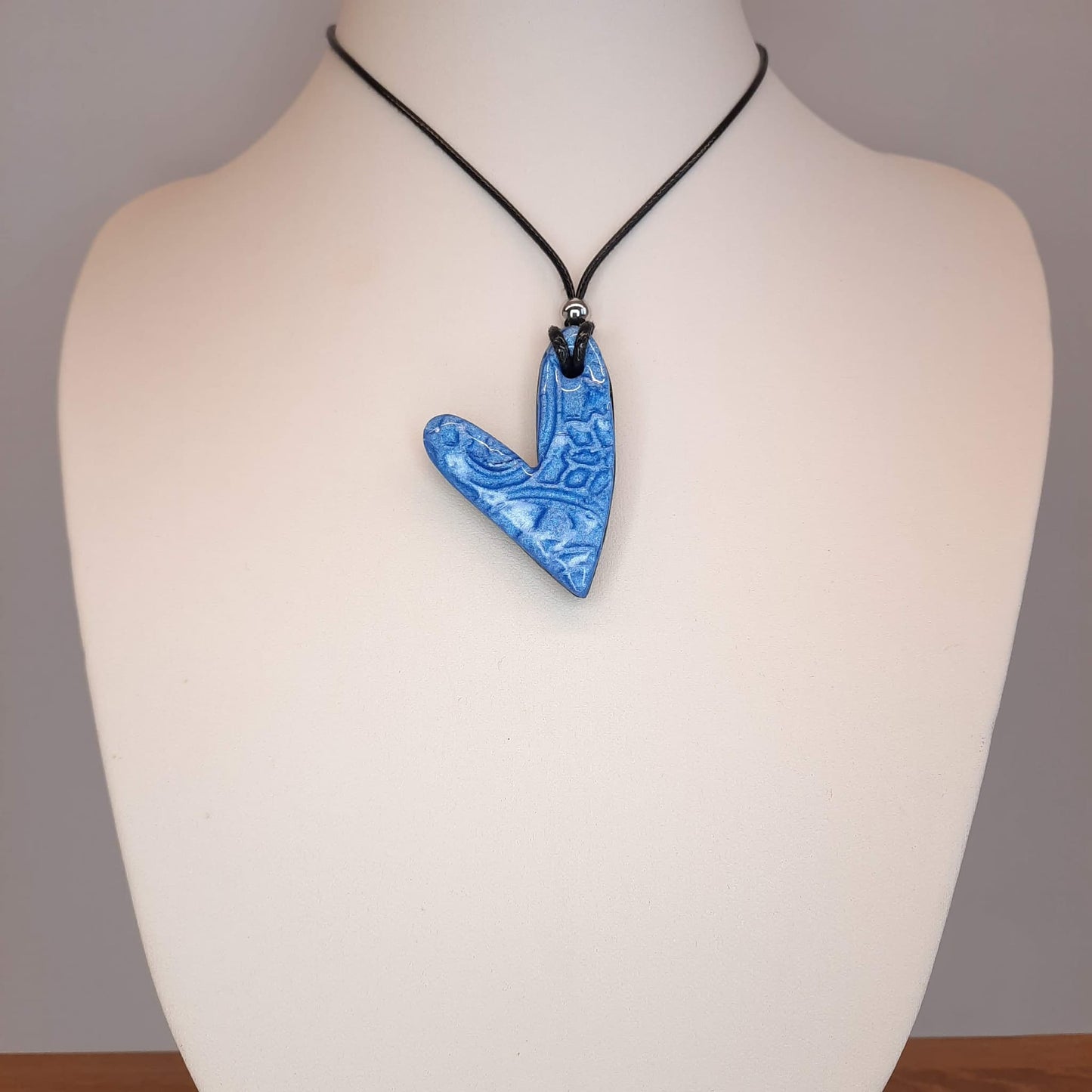 Colgante Corazón Delgado Azul