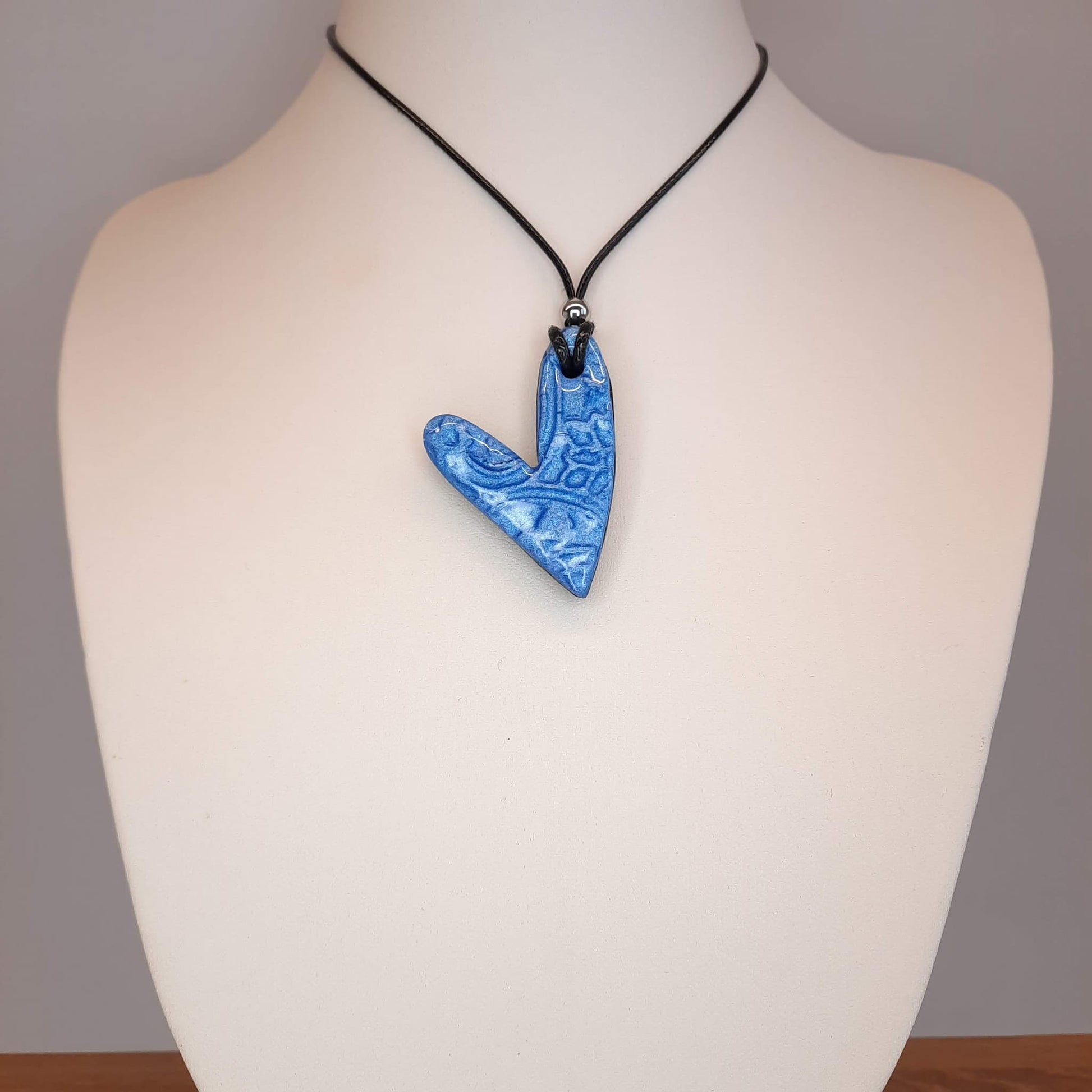 Colgante Corazón Delgado Azul