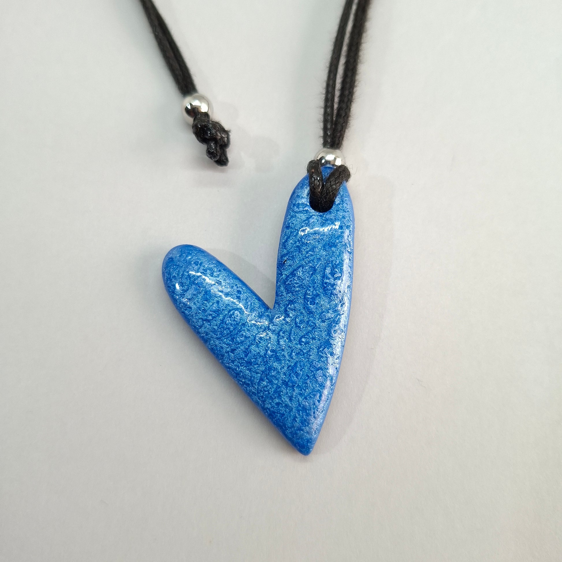 Colgante Corazón Delgado Azul