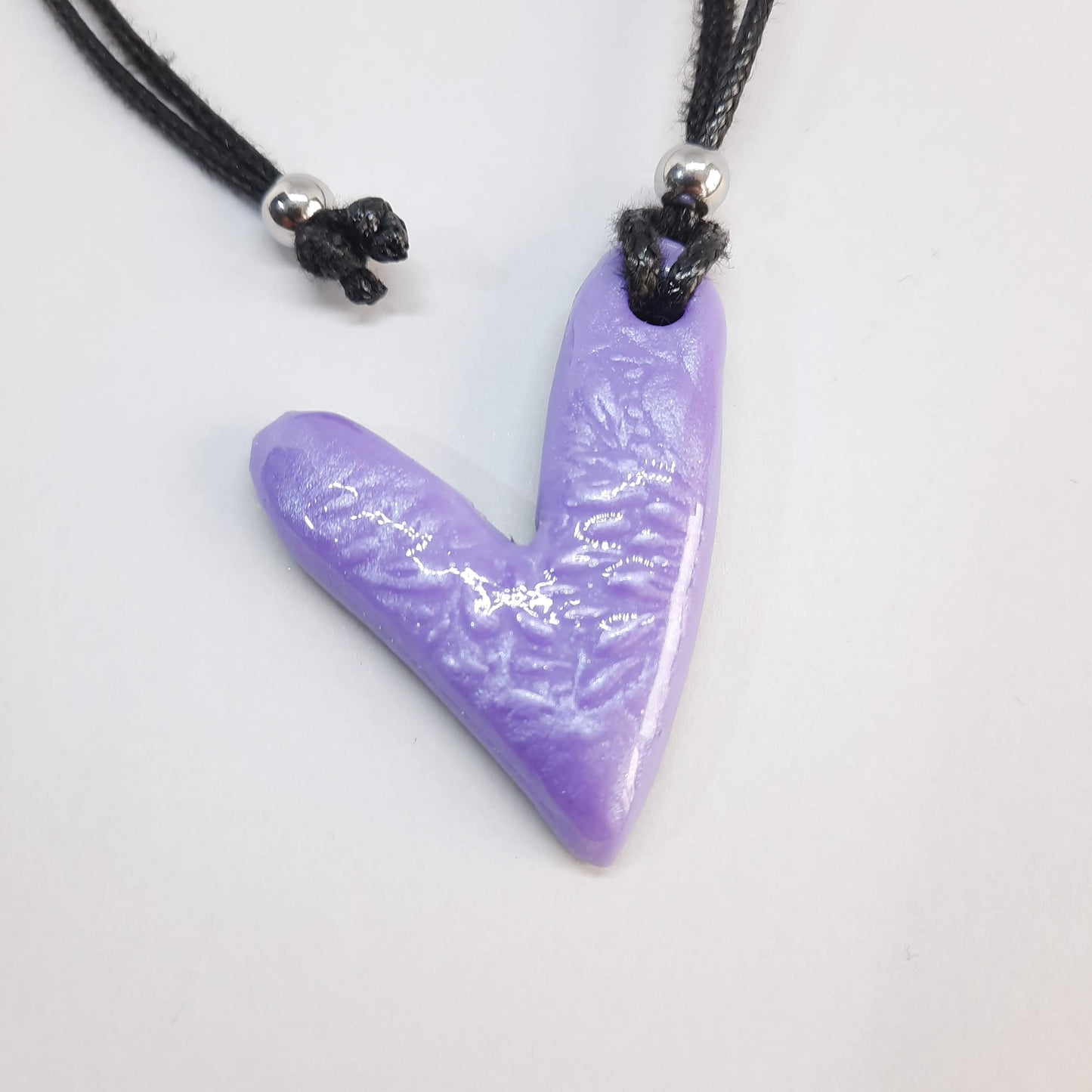 Colgante Corazón Delgado Lila