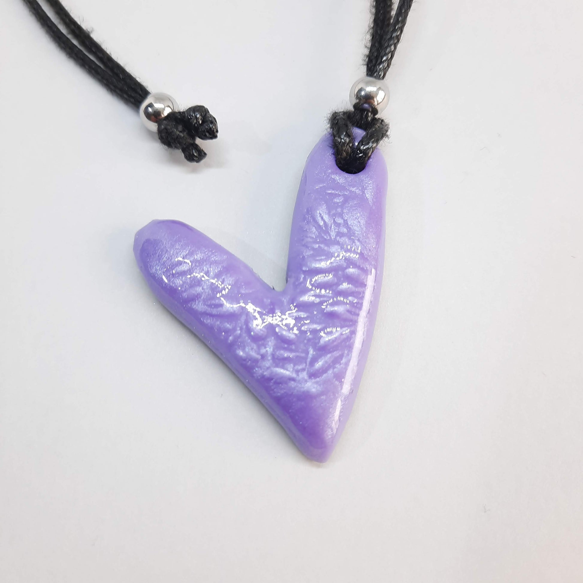 Colgante Corazón Delgado Lila