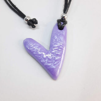Colgante Corazón Delgado Lila