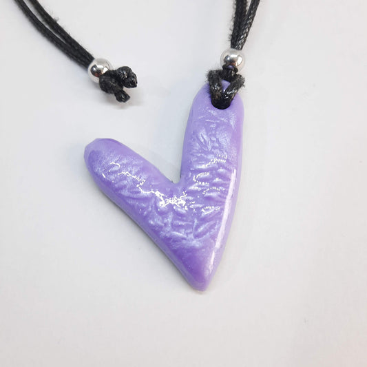 Colgante Corazón Delgado Lila