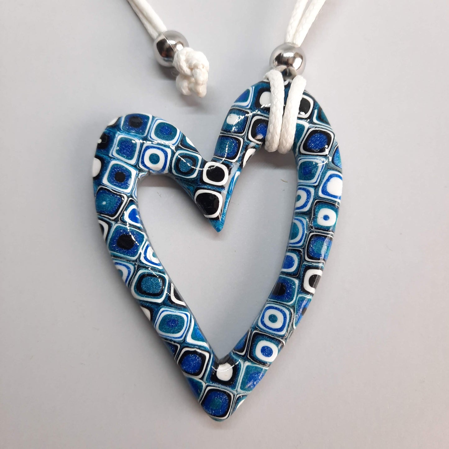 Colgante Corazón Hueco Grande Pasión Azul