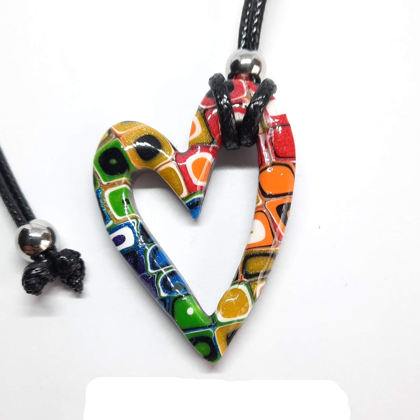 Colgante Corazón Hueco Mediano Arcoíris