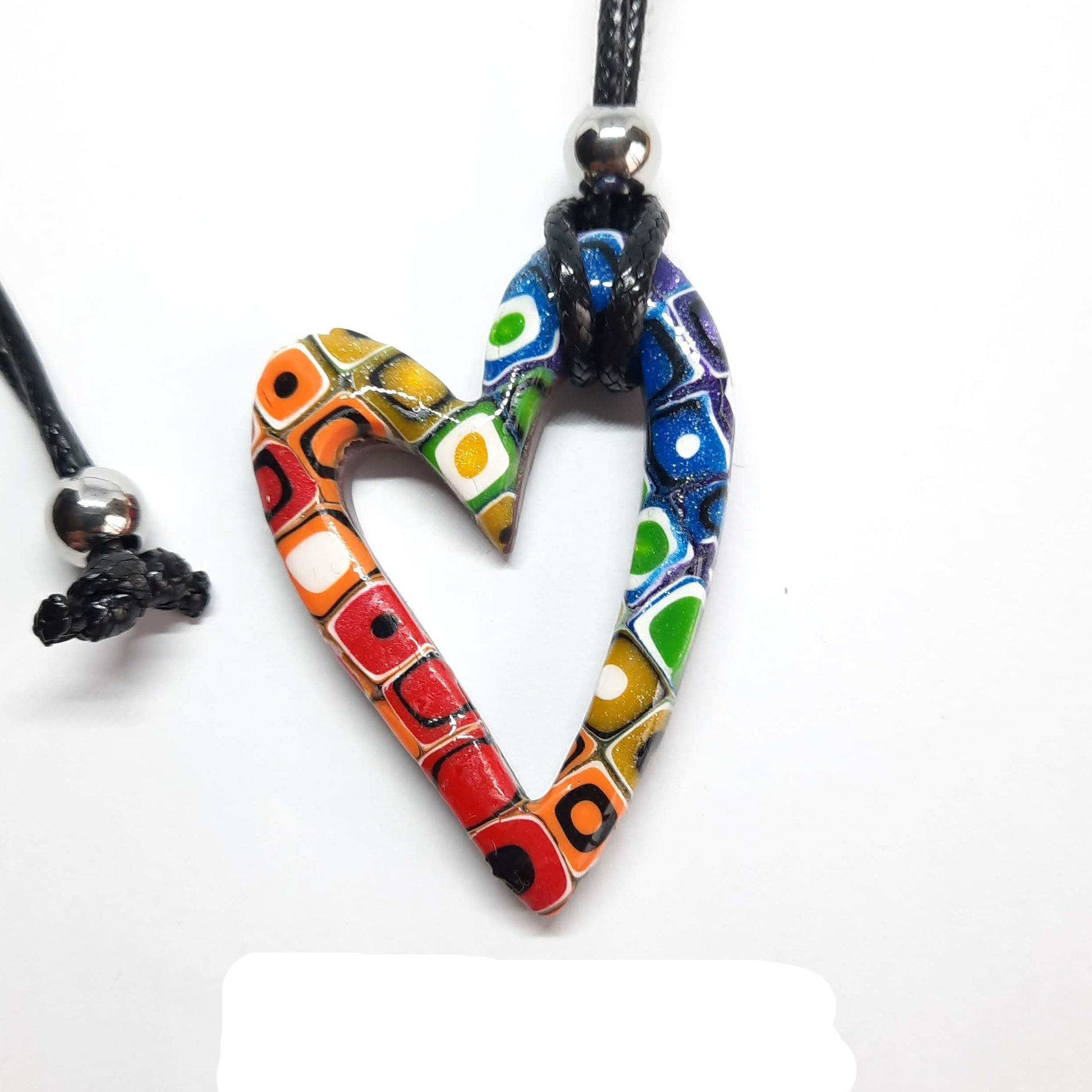 Colgante Corazón Hueco Mediano Arcoíris