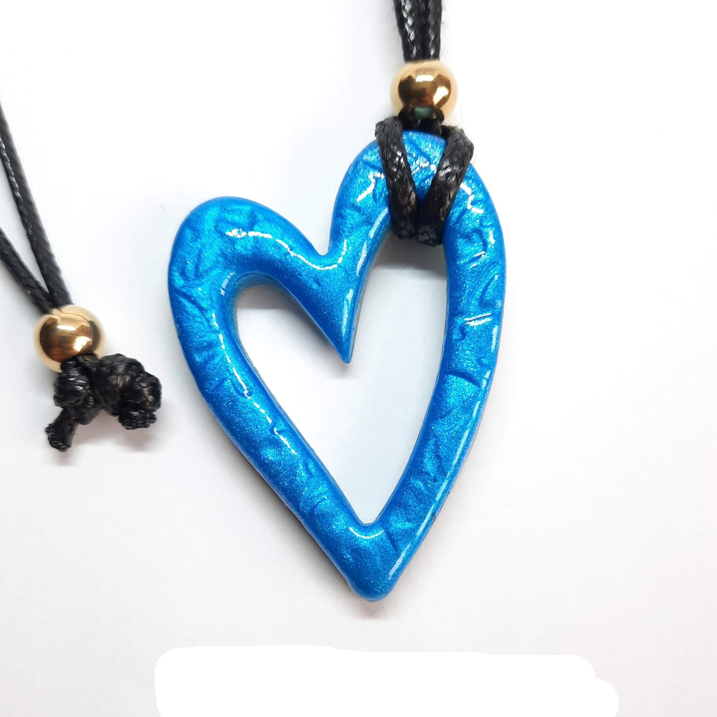 Colgante Corazón Hueco Mediano Azul