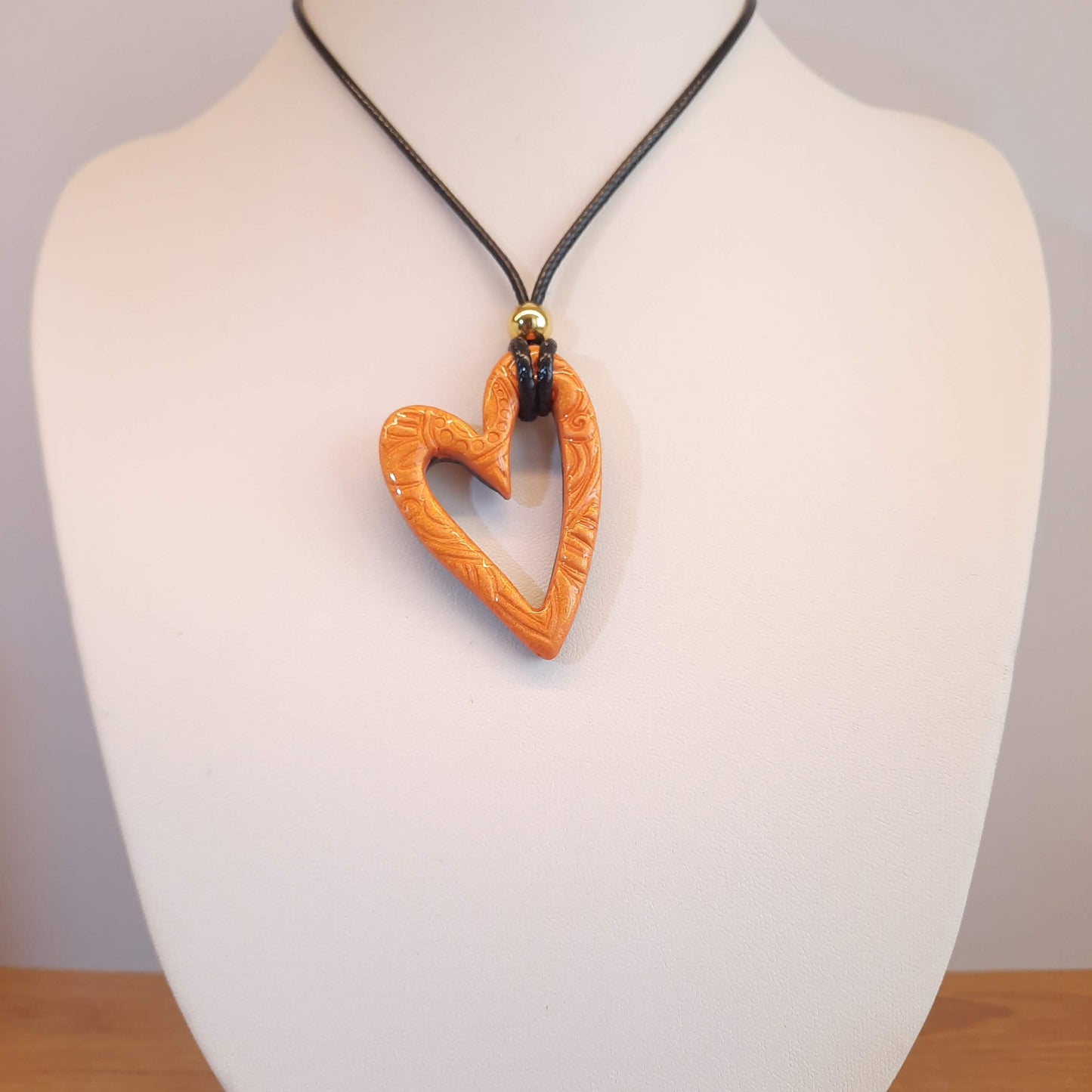 Colgante Corazón Hueco Mediano Herrumbre
