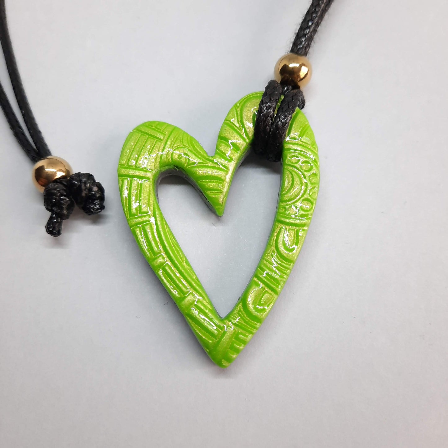 Colgante Corazón Hueco Mediano Verde