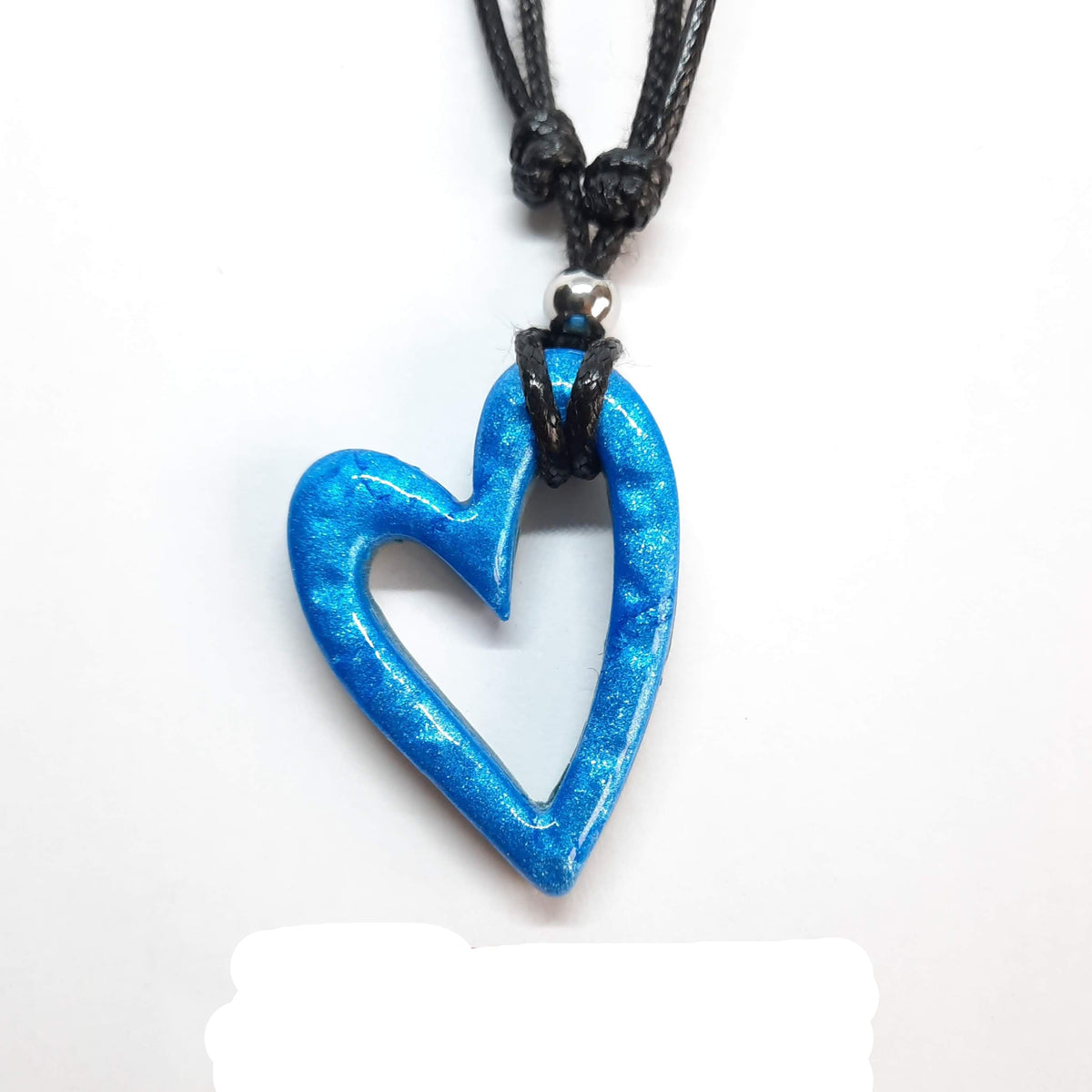Colgante Corazón Hueco Pequeño Azul