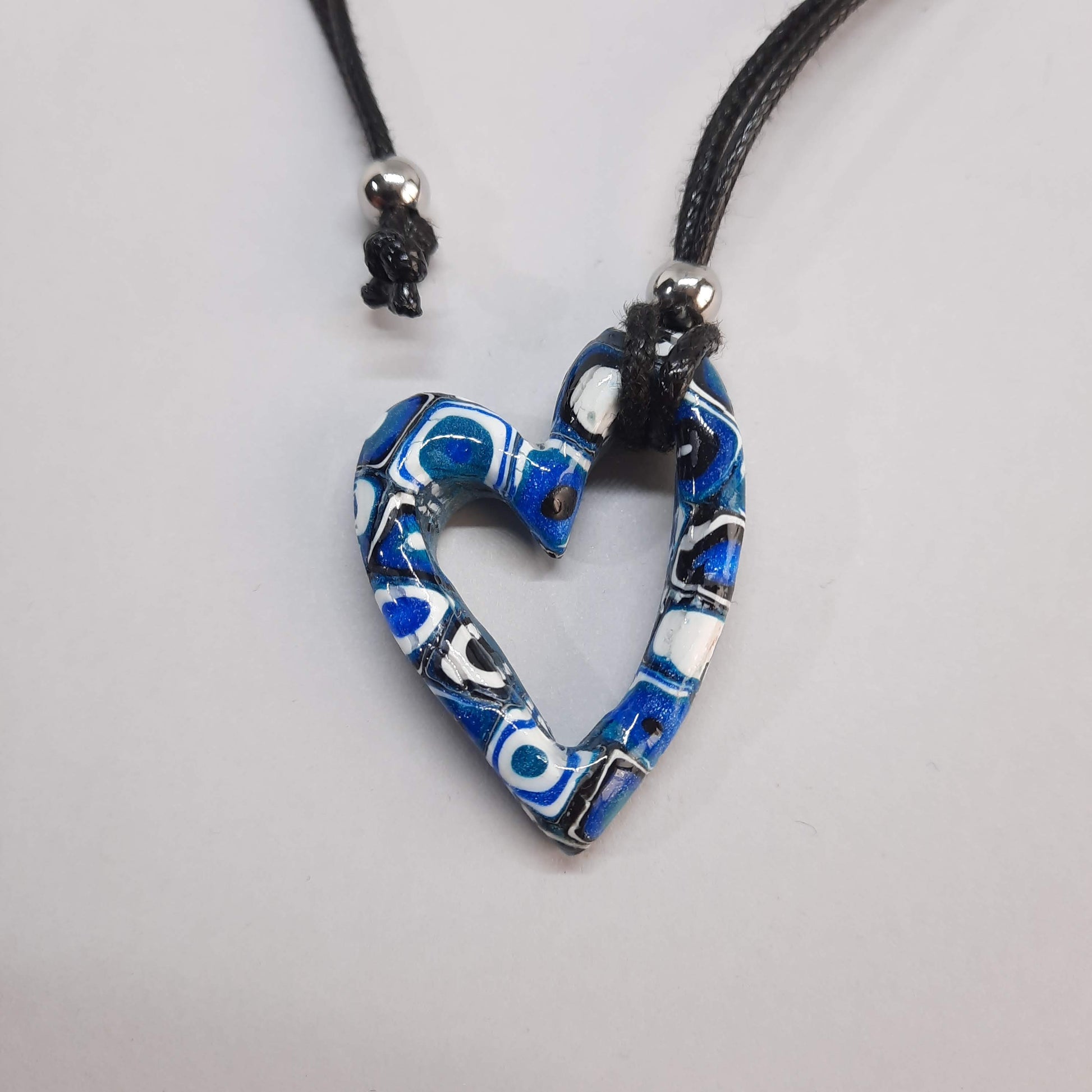 Colgante Corazón Hueco Pequeño Pasión Azul