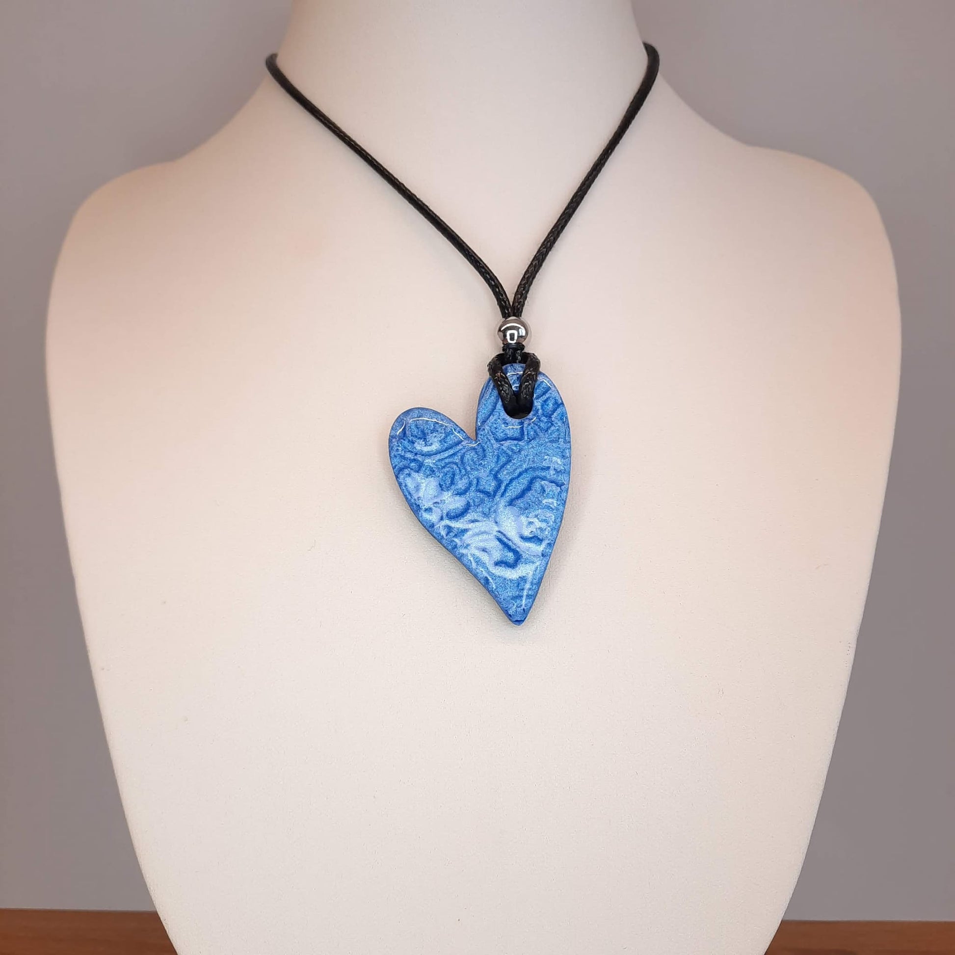 Colgante Corazón Pleno Mediano Azul