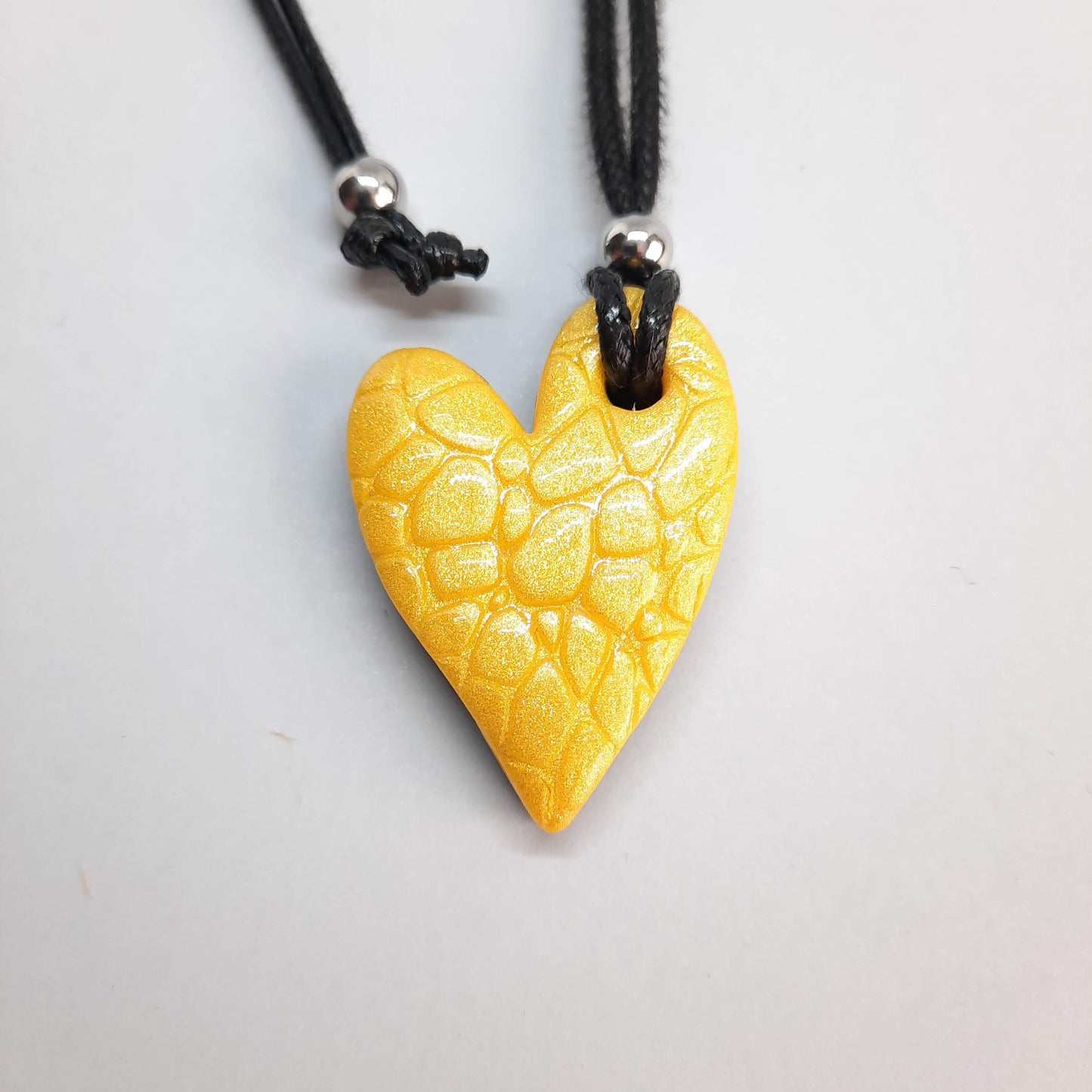 Colgante Corazón Pleno Pequeño Amarillo