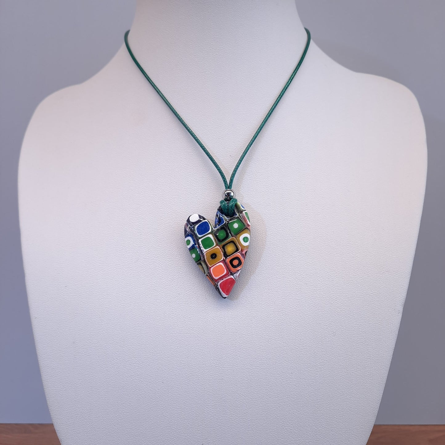 Colgante Corazón Pleno Pequeño Arcoíris